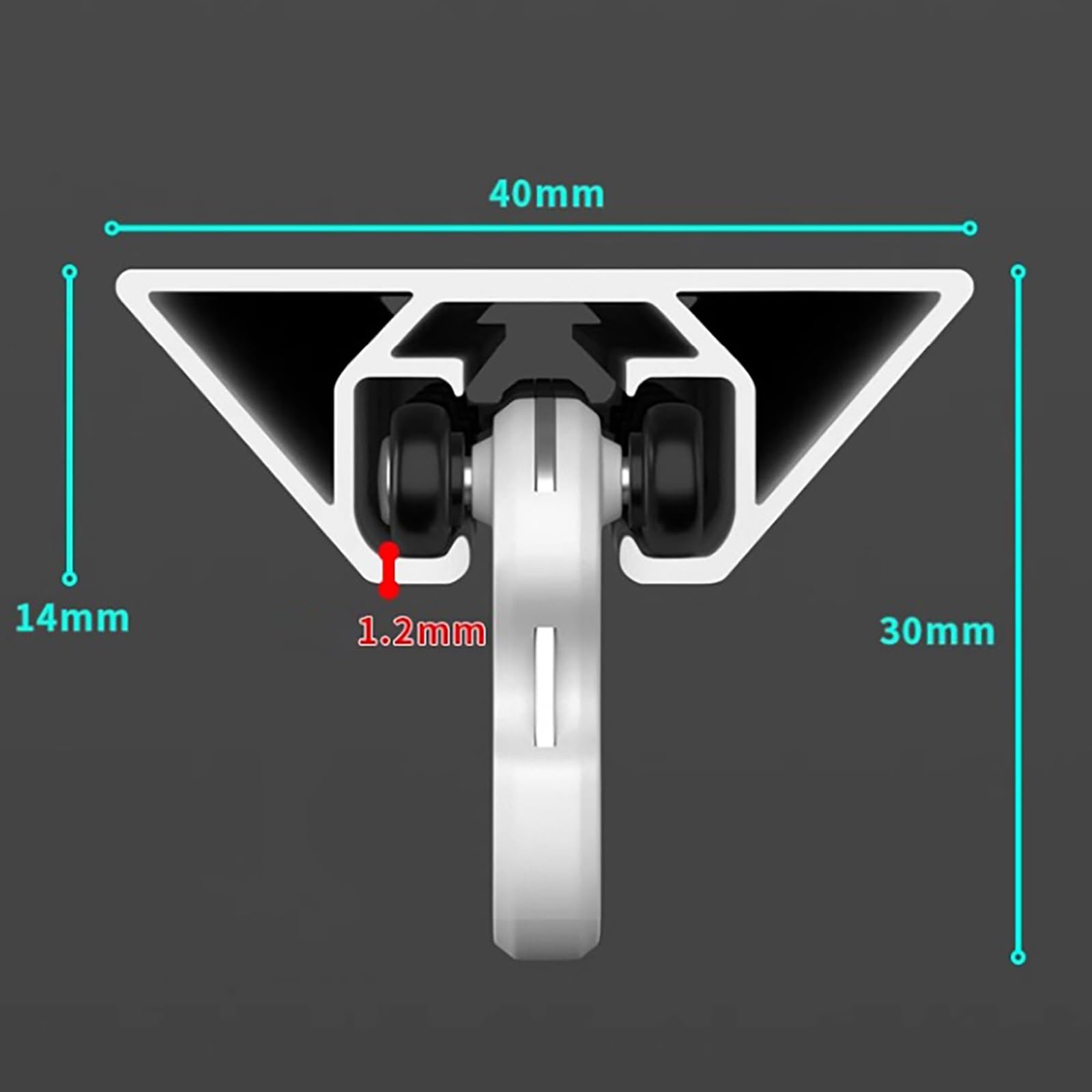 Binario Per Tende In Metallo, Tenda Soffitto Lega Di Alluminio, Bastone Silenzioso E Resistente Con Montaggio A Divisorio Tra Soggiorno Camera Da Letto(White,1.2m(3.9ft))
