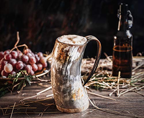 Image of Norse Tradesman Original Viking Horn Mug, Light, 16 oz