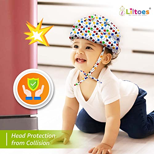 Image of LILTOES Baby Head Protector for Safety of Kids 6M to 3 Years- Baby Safety Helmet with Proper Air Ventilation & Corner Guard Protection (Apple)