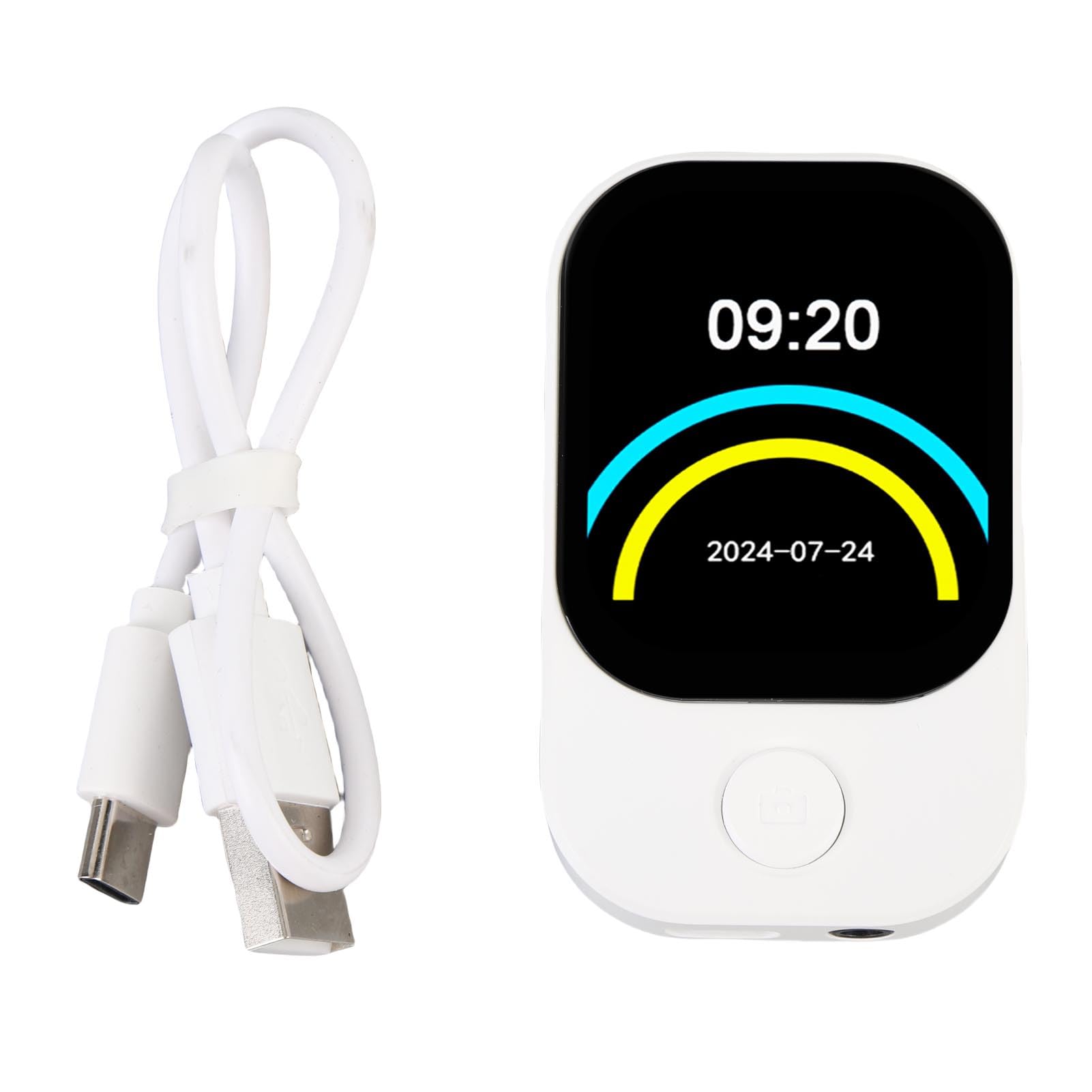 Lettore MP3 Bluetooth Compatto Bianco con Altoparlante HiFi Touchscreen per Amanti della Musica e Viaggiatori (Con scheda di memoria da 64 GB)