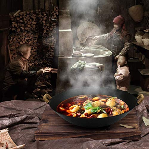 Wok de hierro fundido con asas 42 cm miniatura 2