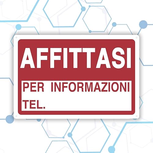 cartello affittasi in PVC 30cm x 20cm– Cartello autoadesivo| Sign,