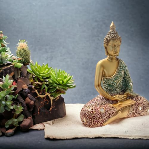 Estatua Buda de Resina Meditativa para Decoración de Hogar miniatura 5