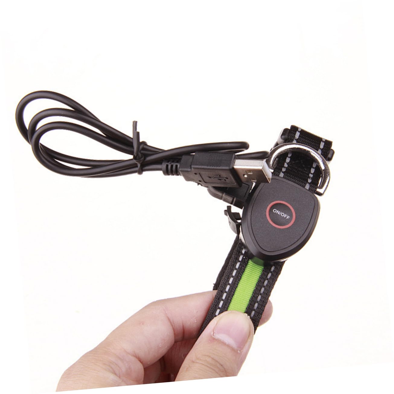 Kisangel Collar para Perro con 3 Luces Led Recargables Seguridad para Caminar De Noche Tamaño Ajustable