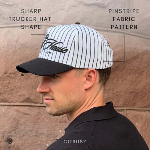 Image of Vintage Fashion Trucker Hat | Men & Women | Trendy Cute Retro Red Caps for Country & Western | Camo Fur Cotton | Snapback
