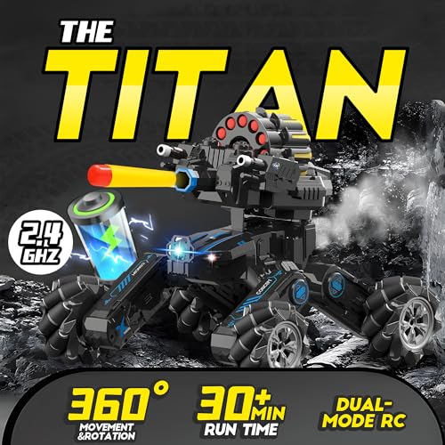 Image of RC Tank Car with Drift, Hand Gesture Control Stunt Truck | 2.4GHz Remote Control, Hand Gesture Control Dual Mode Car, Spray, Music & LED Lights, Deformable Stunt Truck