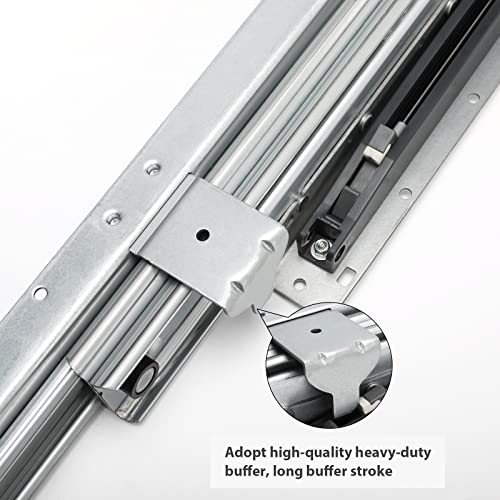 Lontan 1Pair Bottom Mount Drawer Slides 40 Inch Soft Close Ball Bearing Drawer Slides Hidden Drawer Track Glides And Slides Heavy Duty, 260Lb Capacity Drawer Rails #TOP5