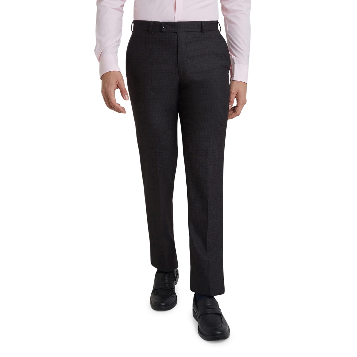park avenue Men Regular Fit Solid Pattern Poly Viscose Blend Pleatless Formal Trouser-picture-31