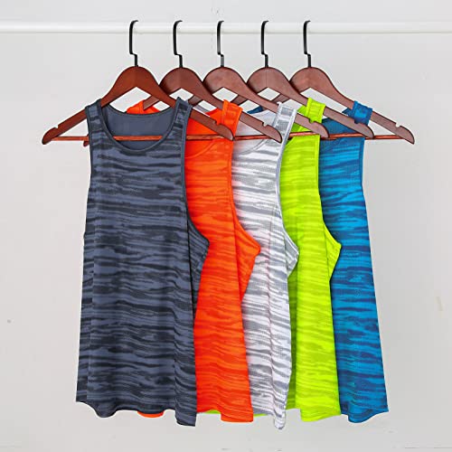 Irovami Camiseta masculina esportiva sem mangas e ajuste solto de secagem rápida.