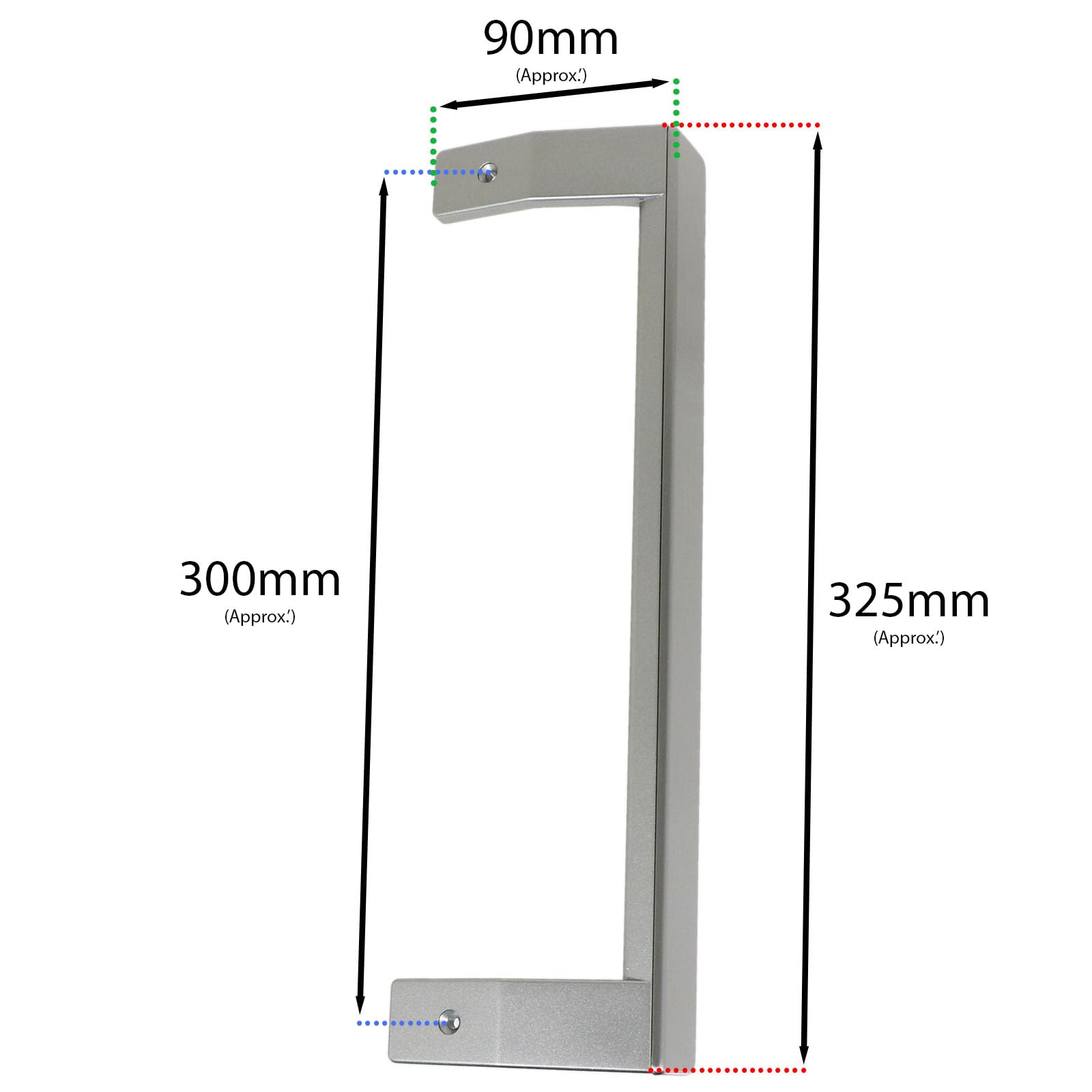 Spares2go Maniglia argentata per porta del frigorifero e congelatore compatibile con Beko