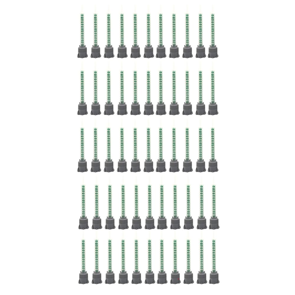 Ntcpefy As Shown 50Pcs Epoxy Adhesive Mixing Nozzle Static Mixing Nozzle Mb5-16 Mixing Tube (1:1Ratio) For Ab Glue Mixer
