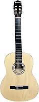 Violão acústico clássico para iniciantes 6 cordas nylon Waldman WN-18 BK - Cor: Natural