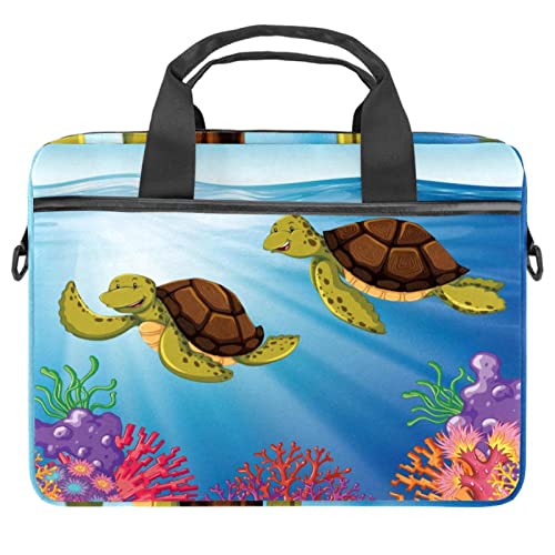 Maletín portátil 14 pulgadas ideal para la universidad y oficina con estampado de coral