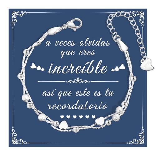 CheersLife Pulseras Niña,Regalos Originales para Mujer,Regalos Niña 8 9 10 11 12 13 14 15 16 17 18 Años,Corazón Pulsera para Hermana Amiga Hija Sobrina - Regalo Cumpleaños Navidad San Valentín CheersLife Pulseras Niña,Regalos Originales para Mujer,Regalos Niña 8 9 10 11 12 13 14 15 16 17 18 Años,Corazón Pulsera para Hermana Amiga Hija Sobrina - Regalo Cumpleaños Navidad San Valentín