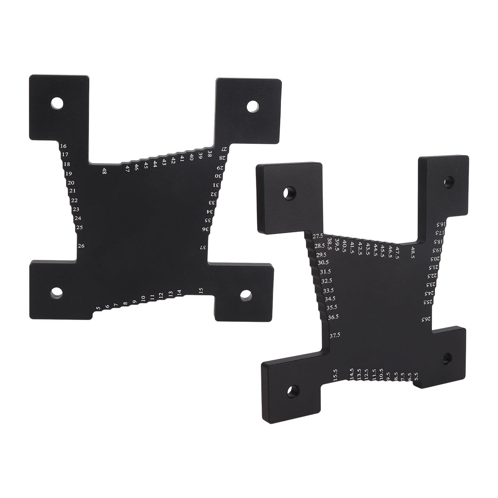 2Pcs Height, Aluminum Alloy Metric Scale, Accurate Cutting Depth Measurement Tool for Table Saw Setting and Planer Depth