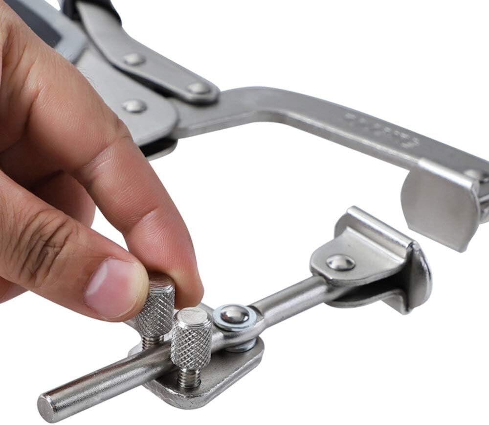 12 Inch C Clamp Dual Purpose 90 Degree Right Angle Clip Metal Fix Plier Locator for Pocket Hole Joinery Locking Pliers