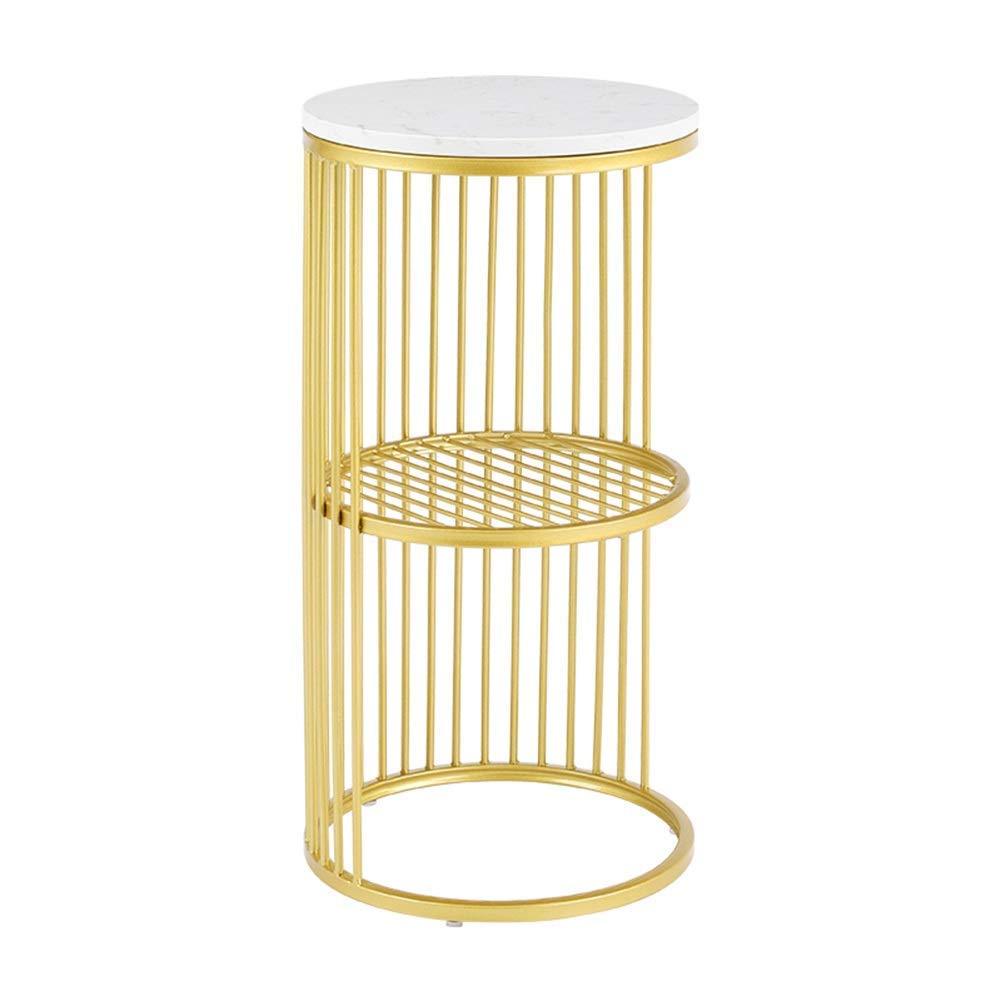 Salon et chambre : petite table basse ronde marbre noir 30x60cm