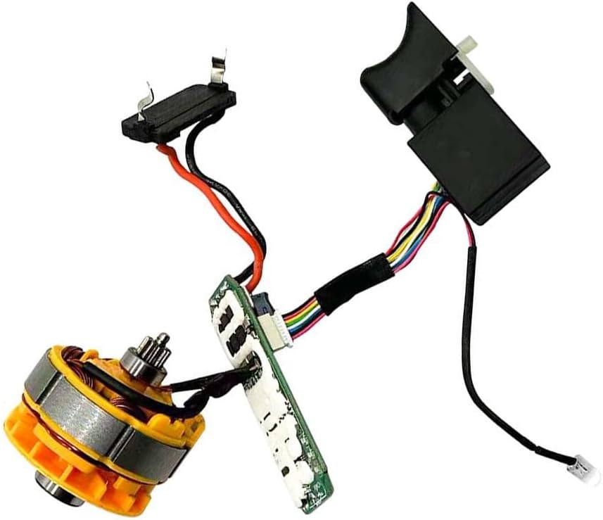 16.8V Brushless Electric Drill Motor Assembly with Control Board and Switch, Two Speed 12-Tooth Replacement for Power Tools