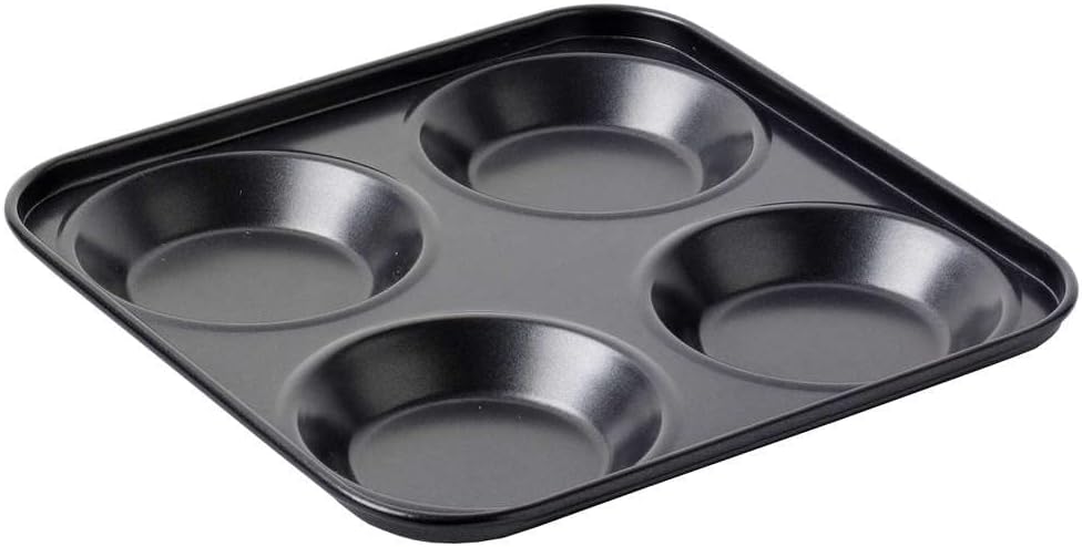 TIJAR® Yorkshire Pudding 4 Cup Tray, British Made, Strong Durable Non Stick Baking Tray (Yorkshire Pudding Tray)