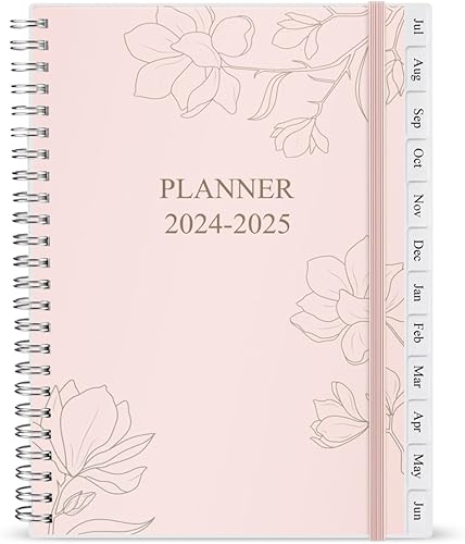 Miniatura 1 de Agenda 2024-2025  Agenda semanal y mensual que va desde julio de 2024 a junio de 2025, 7 x 10 pulgadas, 12 pestañas mensuales, páginas de notas,