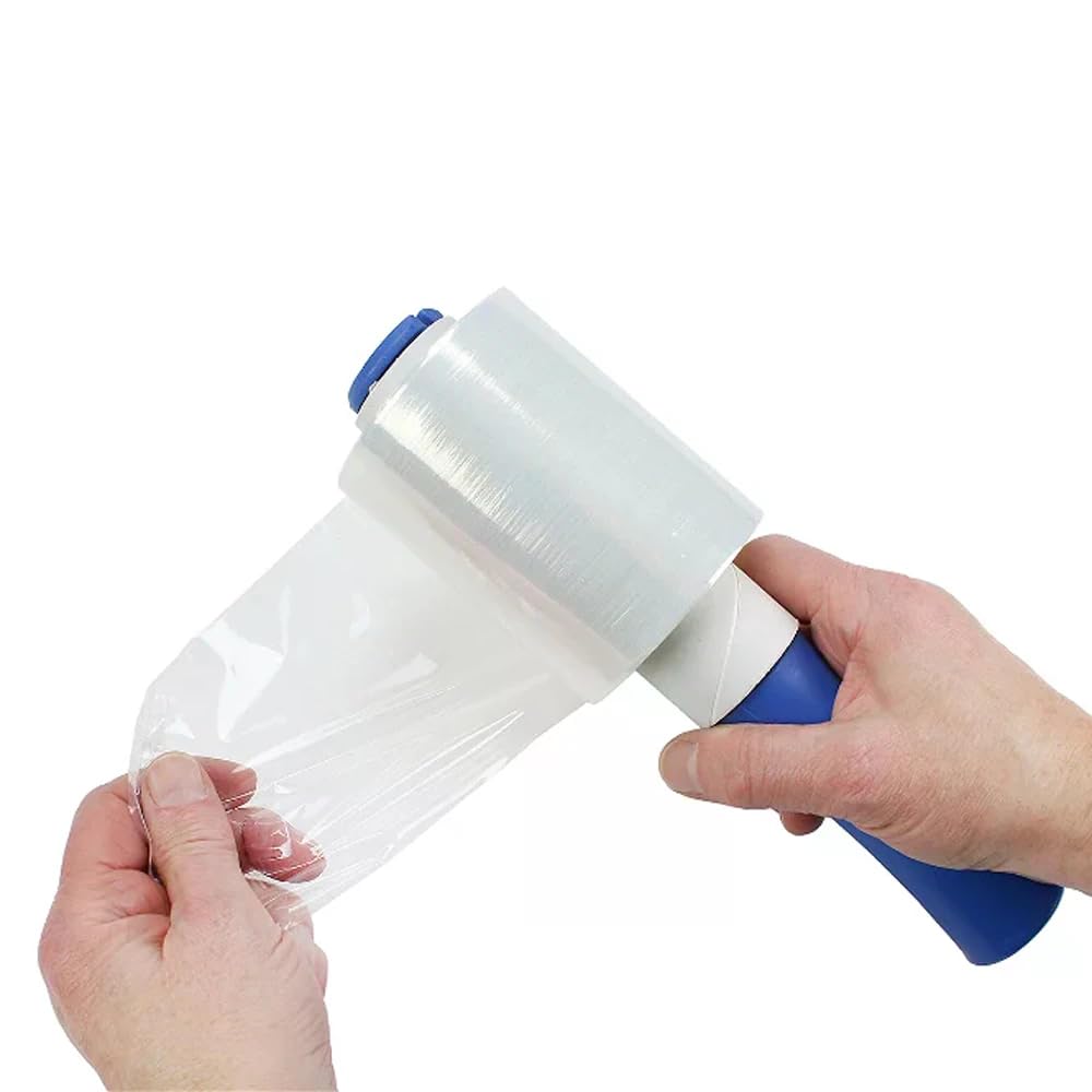 40 Mini-Stretchfolie 100mm Stretchfolie Wickelfolie Handabroller Strechfolie 23my