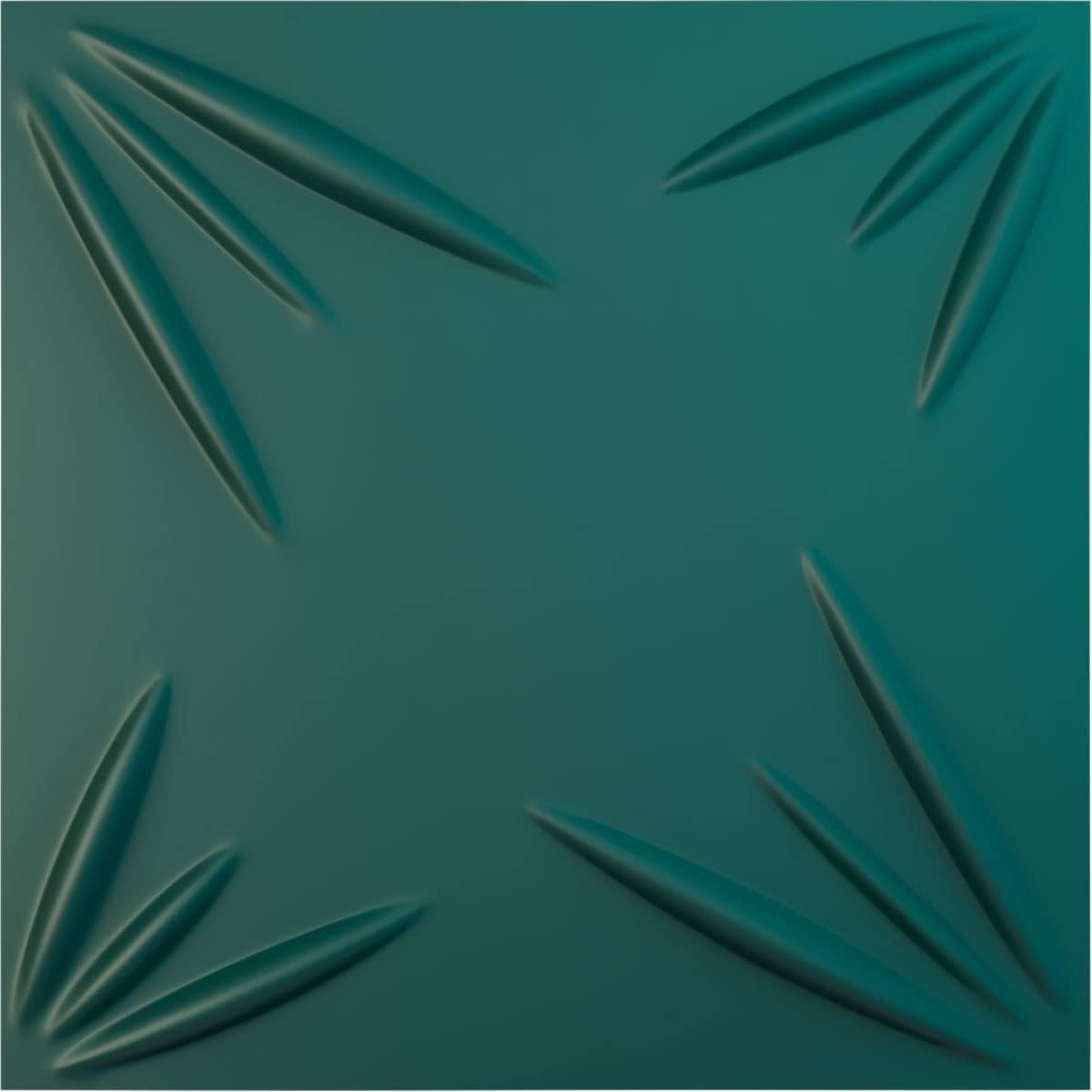 Ekena Millwork 19 5/8W x 19 5/8H Inula EnduraWall Decorative 3D Wall Panel, Satin Lagoon (Covers 2.67 Sq. Ft.