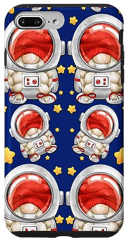 Installazione facile Custodia per iPhone 7 Plus/8 Plus Space Astronaut Gnome Cute Star Pattern For Space Lover