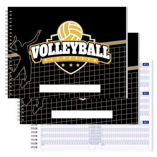 suituts 3 Pack Volleyball Scorebook 30 Matches Score Keeping Book Volleyball Stat Tracking Book for High School Leagues Coaches Clubs & Team Management