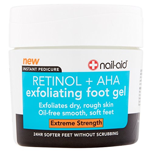 NAIL-AID Retinol + Aha Exfoliating Foot Gel, Clear, 6.0 Fluid Ounce