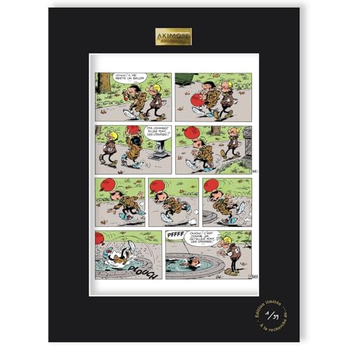 Poster Franquin Gaston Lagaffe Les otaries 30x40cm pour raviver un mur blanc triste
