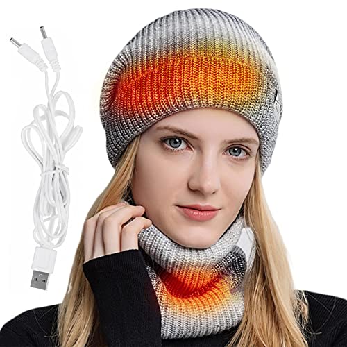 Cyhamse USB-beheizbares -Schal-Set | Winter-Gesichts- und Gehörsczmütze,Herren Damen Winter Nackenwärmer Mütze für Indoor- und Outdoor-Sportarten Cover