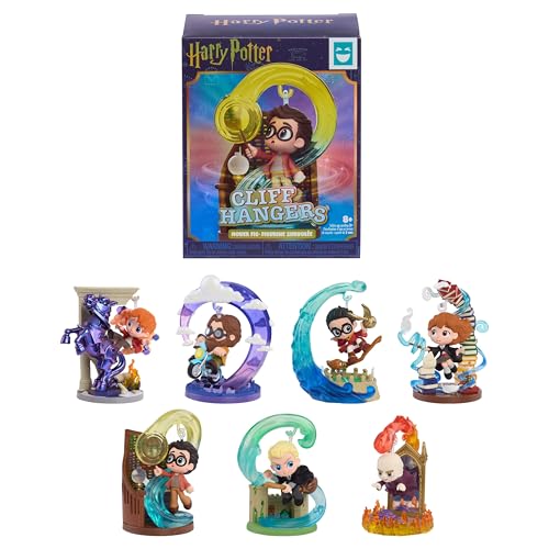 Harry Potter Happy HAUL Figurine Cliff Hangers Hover (Assortiment), Figurine Surprise à Collectionner, en boîte mystère avec Un Support de présentation, 5...