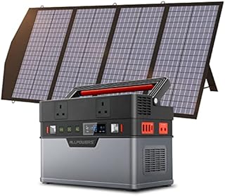 ALLPOWERS Portable Power Station 606Wh / 164000mAh / 700W Solar Generator with 1x 140W Foldable Solar Panel Emergency Power Supply Battery Pack Portable Generator for Outdoor Camping Fishing RV