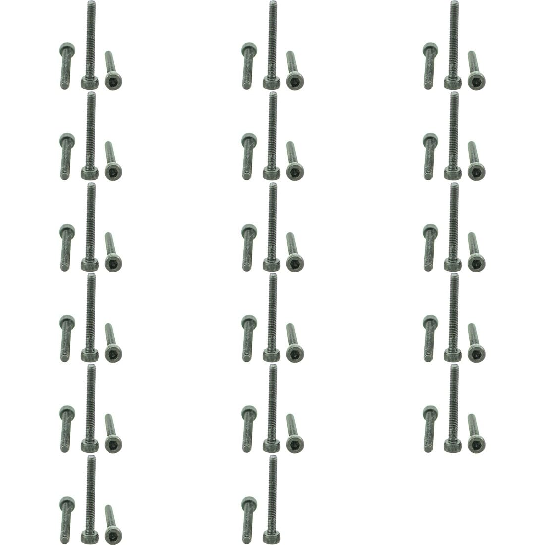 XunLiu 50PCS M2.5X20mm Alloy Steel Grade 12.9 Hex Socket Head Cap Screws, Black Oxide, for Precision Electronics, 3D Printer & Micro Mechanical