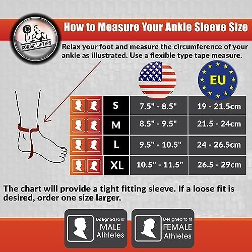 Image of Ankle Compression Sleeve - Ankle Support for Women & Men | Compression Sleeve for Achilles Tendon Support, Ankle Stability, Running, Training, Fitness & Daily Wear