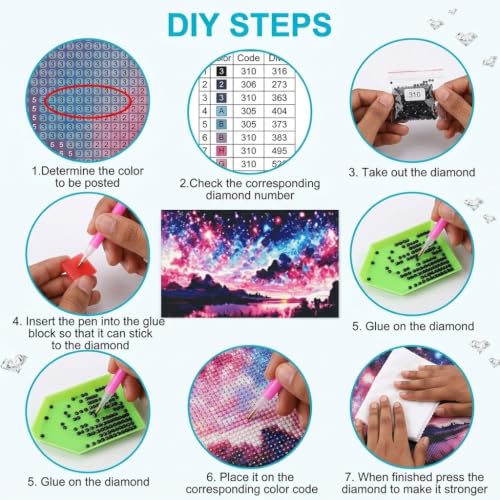Image of HASTHIP Diamond Painting Kit 5D DIY Starry Night Canvas