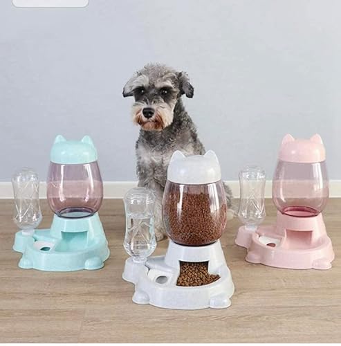 Automatischer Futter- und Wasserspender für Haustiere, kleine und mittlere Größe (Rosa) Geschenkidee