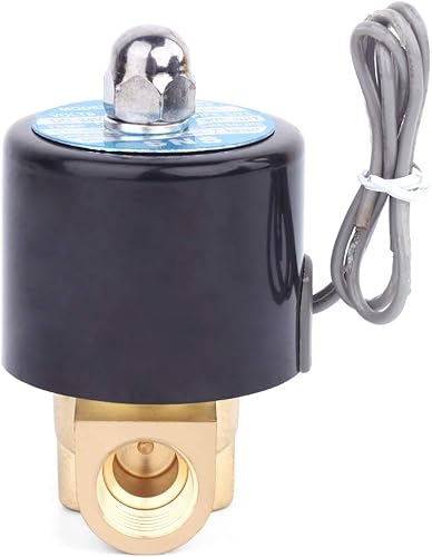 Miniatura 3 de SNS 38 "válvula electromagnética eléctrica de latón de latón NPT DC12V agua normalmente cerrada, aire, diesel 2W040-N10DC12V