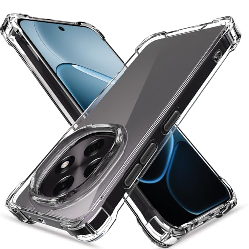 Image of Outlouders Back Cover for Oppo F31 Pro 5G Clear Transparent PC + TPU Bumper Case with Raised Edges for Shockproof Protection (Transparent)