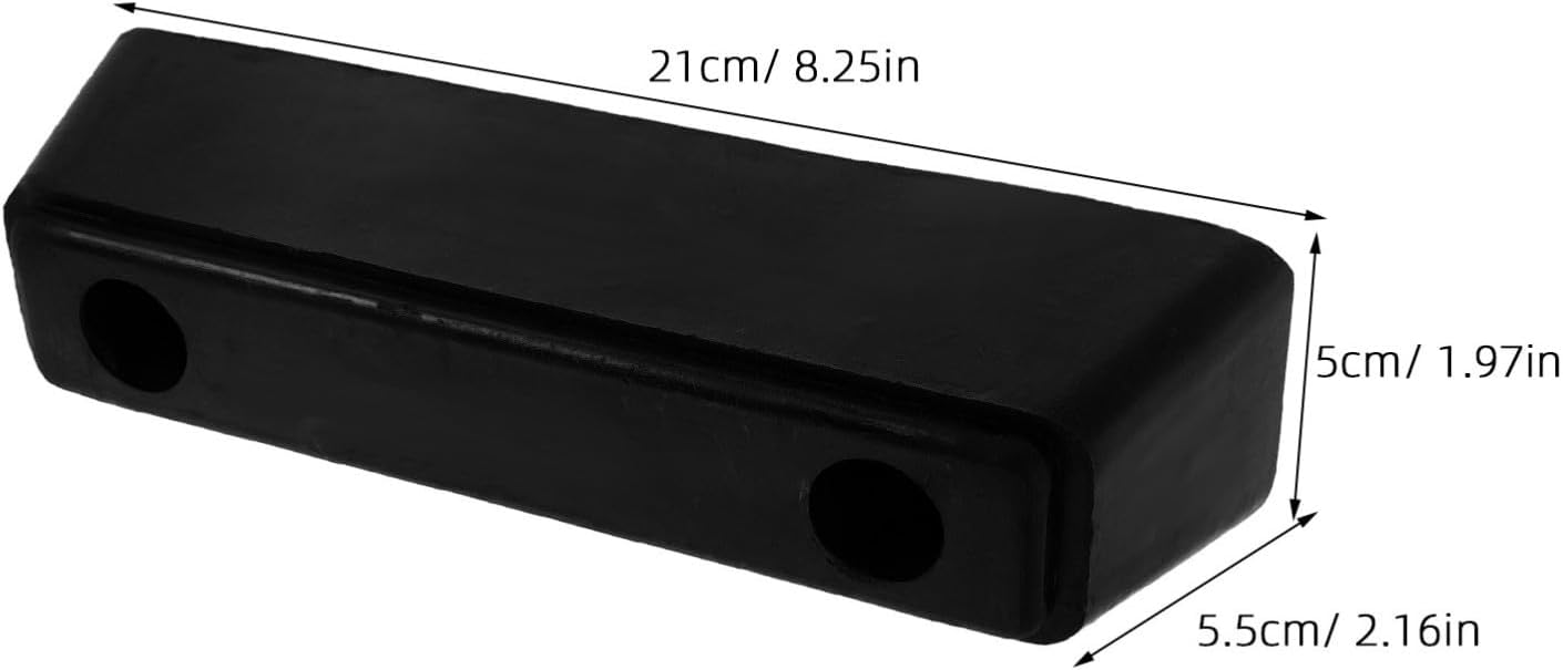 GANAZONO Heavy Duty Rubber Truck Trailer Cushion Bumper 21cm Rectangular Anti-Collision Block for Commercial Vehicle Rear Protection