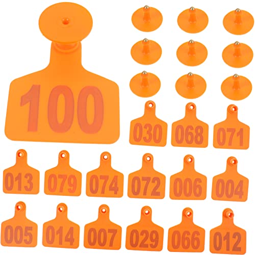 BESPORTBLE Sturdy TPU Livestock Ear Tags 100pcs Animal Ear Tags for Identification Easy on Ears
