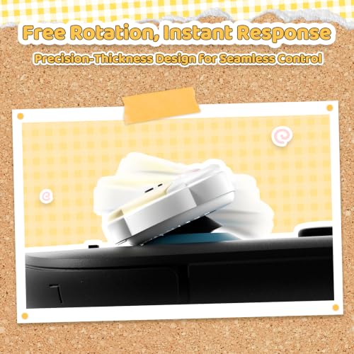 Image of GeekShare Cute Silicone Cross D-Pad Button Caps Set Joystick Cover - ABXY Key Buttons Sticker Compatible with Switch 2 /1 /OLED /,4PCS (Switch 2-Rice Cake Hamster)