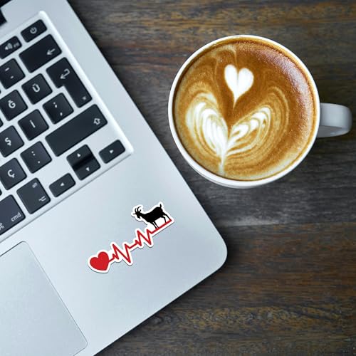 Image of Goat Sticker 8 Pcs (Large Size) Vinyl Stickers Laptop Waterproof Decal for Car Bumper Water Bottle Notebook Luggage Window Funny Party Birthday Decorations - Size 4 Inches