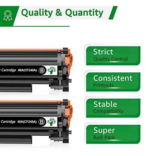 GREENSKY Compatible Toner Cartridge Replacement for HP 48A CF248A for HP Laserjet Pro MFP M15w M29w M28w M15a M15 M14 M17 M28 M31 M31w M28a M29a M30w M16a M16w Printer Toner (Black, 2 Pack)