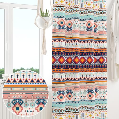 Panneau simple géométrique coloré et rideau exotique chic - 6
