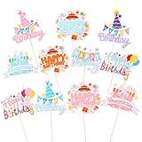 ケーキトッパー 誕生日 ケーキ飾り 豪華 ケーキ 可愛い 12 点セット ケーキ挿入カード ケーキピック ケーキデコレーション