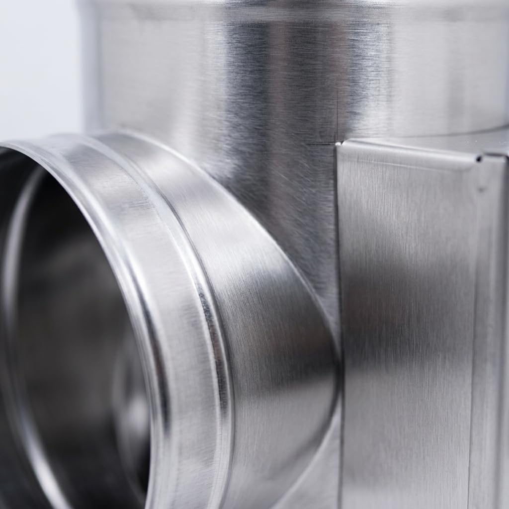 MAKA Raccordo a T 90° con Camera Raccolta Incombusti per Canna Fumaria in Acciaio Inox (Ø 230 mm, AISI 316)