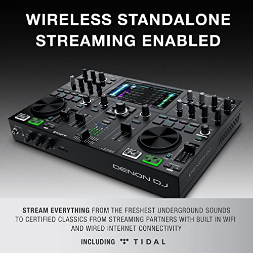 Denon Dj Prime Go – Portable Dj Set / Smart Dj Console With 2 Decks, Wifi Streaming, 7-Inch Hd Touchscreen And Rechargeable Battery #TOP2