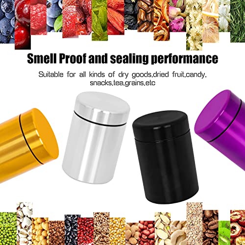 Smell Proof Jar, Aluminum Airtight Stash Storage Container With Rubber Ring Keep Goods Fresh, Green 65Ml #TOP4