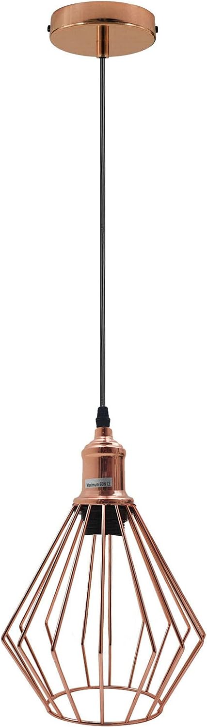 LEDSone Rose Gold Wire Cage Pendant